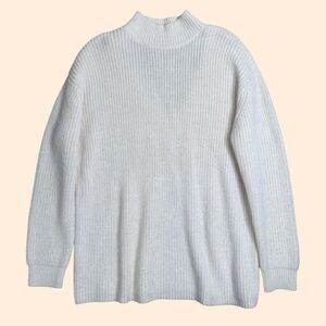 Alice Olivia Cream Mock Cutout Sweater